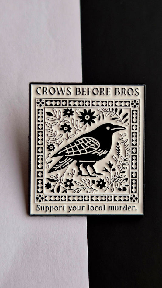 Bros before bros enamel pin